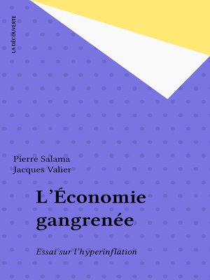 cover image of L'Économie gangrenée